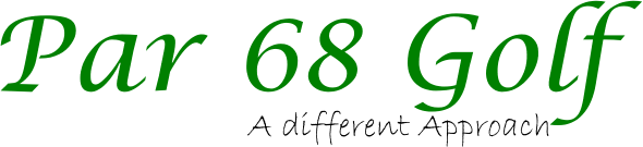 Par 68 golf text logo